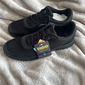 TredaSafe Men's All-Black Athletic Slip-Resistant Shoe